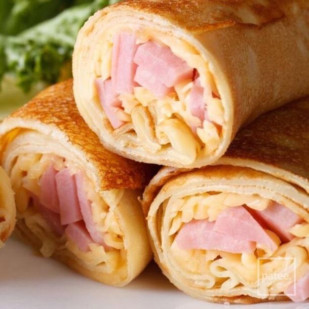 Блинчик с ветчиной и сыром Блинчик с ветчиной и сыром