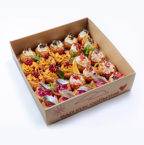 Бокс профитроли М (25 шт)